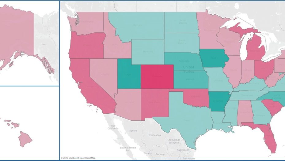 Fiscal Risk Scores by State - Map Image