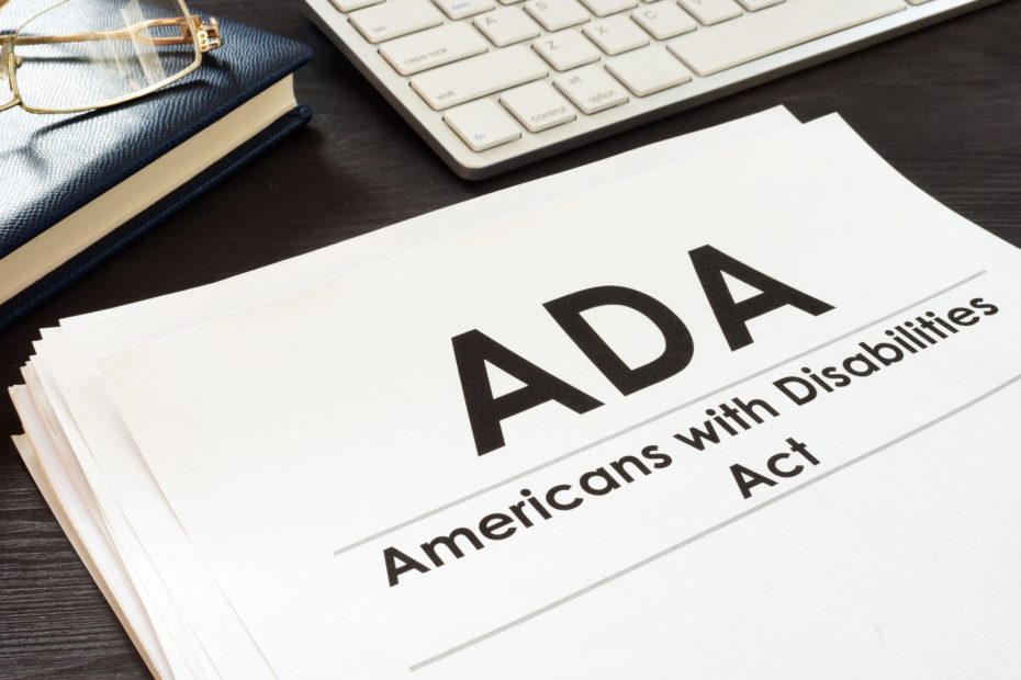 A printed version of the ADA sitting on a desk